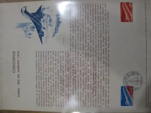 Document Philatelique Officiel - Amtliches Ersttagsblatt ETB der POST:Überschallflugzeug "Concorde"