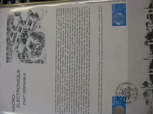 Document Philatelique Officiel - Amtliches Ersttagsblatt ETB der POST:Mikroelectronic / CNET Grenoble