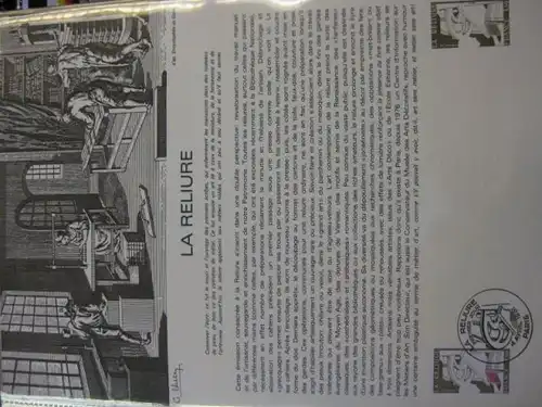 Document Philatelique Officiel - Amtliches Ersttagsblatt ETB der POST:Kunsthandwerk: Buchbinden / La Reliure