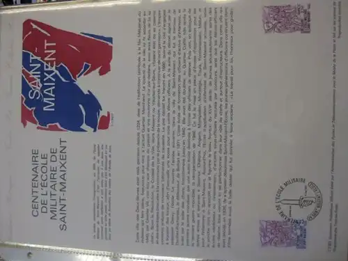 Document Philatelique Officiel - Amtliches Ersttagsblatt ETB der POST:Militärschule von Saint-Maixent