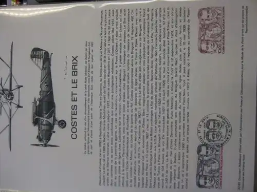 Document Philatelique Officiel - Amtliches Ersttagsblatt ETB der POST:Geschichte der Luftfahrt