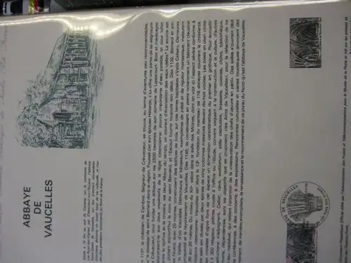 Document Philatelique Officiel - Amtliches Ersttagsblatt ETB der POST:Abtei de Vaucelles