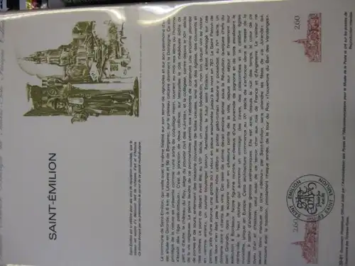 Document Philatelique Officiel - Amtliches Ersttagsblatt ETB der POST:Saint-Emilion