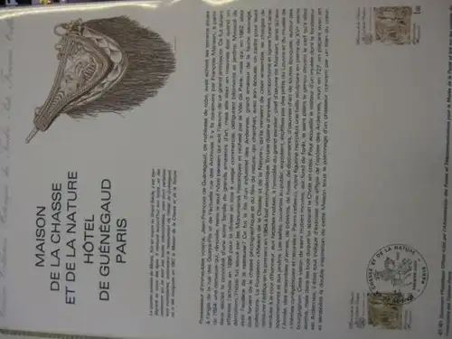 Document Philatelique Officiel - Amtliches Ersttagsblatt ETB der POST:Jagd- und Naturkundemuseum
