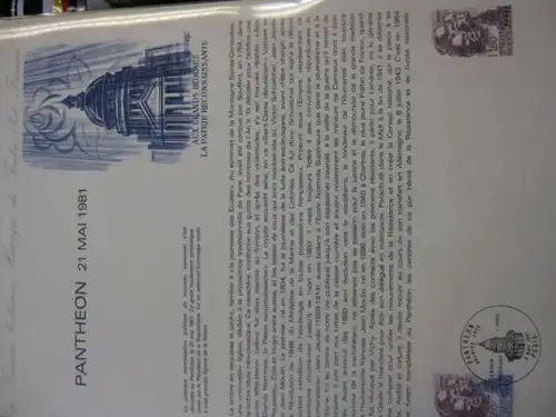 Document Philatelique Officiel - Amtliches Ersttagsblatt ETB der POST:Pantheon