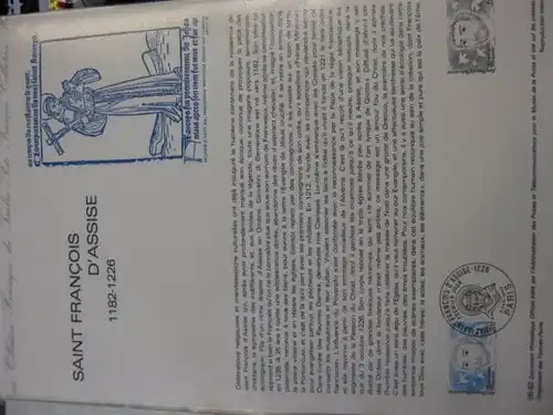 Document Philatelique Officiel - Amtliches Ersttagsblatt ETB der POST:Franz von Assisi