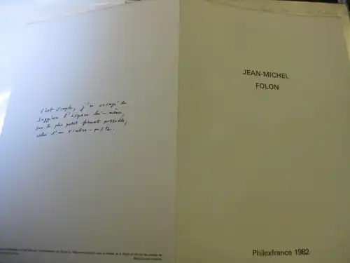 Document Philatelique Officiel - Amtliches Ersttagsblatt ETB der POST:PHILEXFRANCE 1982 / Jean-Michel Folon