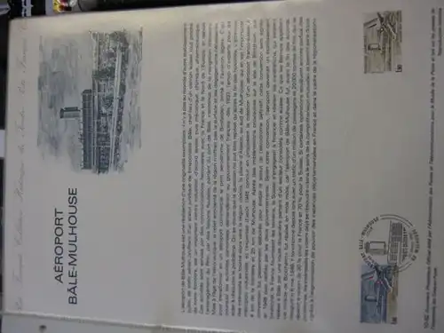 Document Philatelique Officiel - Amtliches Ersttagsblatt ETB der POST:Flughafen Basel-Mühlhausen