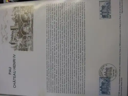 Document Philatelique Officiel - Amtliches Ersttagsblatt ETB der POST:PAU , Chateau Henry  IV