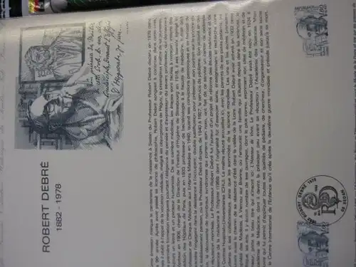 Document Philatelique Officiel - Amtliches Ersttagsblatt ETB der POST:Robert Debre