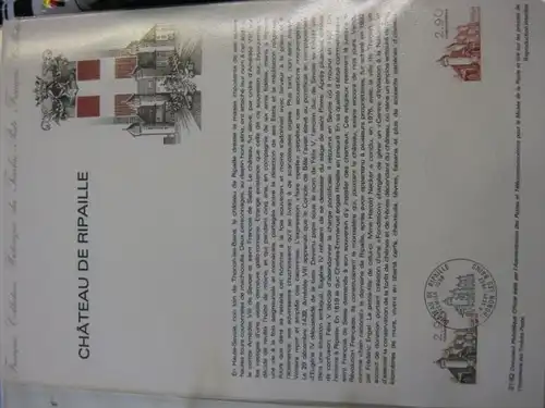 Document Philatelique Officiel - Amtliches Ersttagsblatt ETB der POST:Chateau de Ripaille