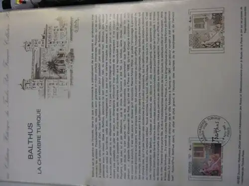 Document Philatelique Officiel - Amtliches Ersttagsblatt ETB der POST:Balthus "Das türkische Zimmer"