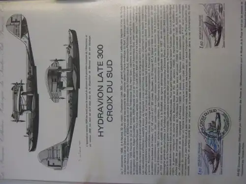 Document Philatelique Officiel - Amtliches Ersttagsblatt ETB der POST:Wasserflugzeug "Croix du Sud"