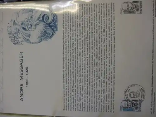 Document Philatelique Officiel - Amtliches Ersttagsblatt ETB der POST:Andre Messager