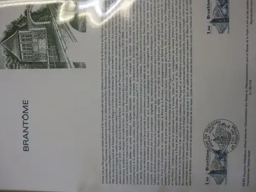 Document Philatelique Officiel - Amtliches Ersttagsblatt ETB der POST:Brantome