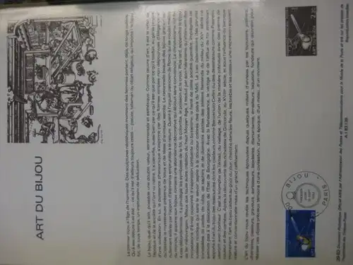 Document Philatelique Officiel - Amtliches Ersttagsblatt ETB der POST:Art du Bijou