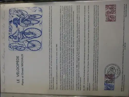 Document Philatelique Officiel - Amtliches Ersttagsblatt ETB der POST:Erfindung des Fahrrads