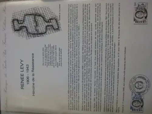 Document Philatelique Officiel - Amtliches Ersttagsblatt ETB der POST:Renee Levy