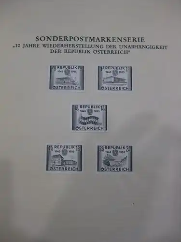 Österreich Amtlicher Schwarzdruck SD der Post: 10 Jahre Republik