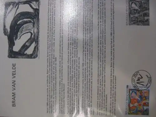 Document Philatelique Officiel - Amtliches Ersttagsblatt ETB der POST: Bram van Velde