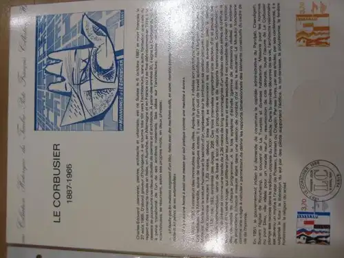 Document Philatelique Officiel - Amtliches Ersttagsblatt ETB der POST: le Corbusier