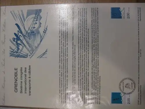Document Philatelique Officiel - Amtliches Ersttagsblatt ETB der POST:Seilbahnbaukongress Grenoble
