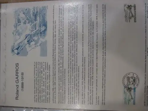 Document Philatelique Officiel - Amtliches Ersttagsblatt ETB der POST:Roland Garros