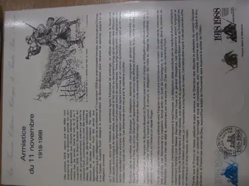 Document Philatelique Officiel - Amtliches Ersttagsblatt ETB der POST:Ende 1. Weltkrieg