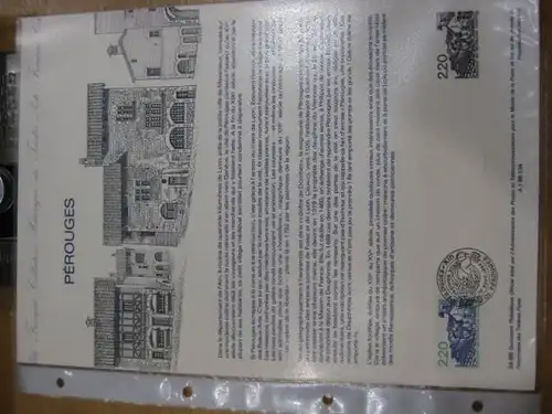Document Philatelique Officiel - Amtliches Ersttagsblatt ETB der POST:Tourismus; Perouges