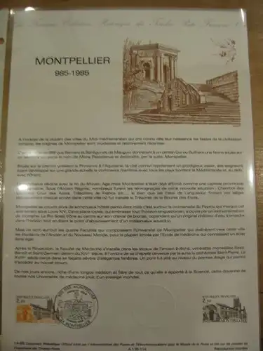 Document Philatelique Officiel - Amtliches Ersttagsblatt ETB der POST:Montpellier