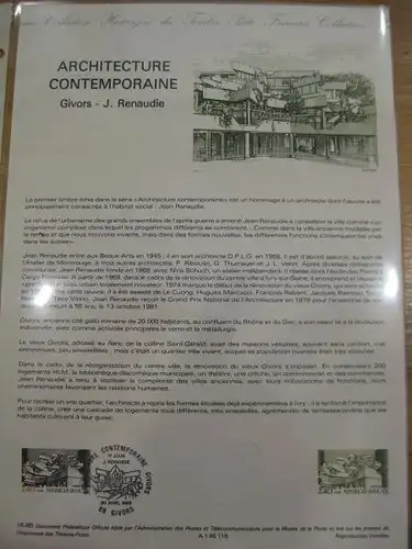 Document Philatelique Officiel - Amtliches Ersttagsblatt ETB der POST:Architektur