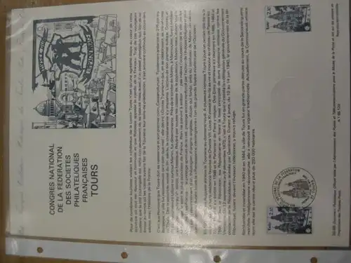 Document Philatelique Officiel - Amtliches Ersttagsblatt ETB der POST:Philatelistentag Tours