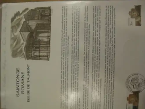 Document Philatelique Officiel - Amtliches Ersttagsblatt ETB der POST:Kirche von Talmont