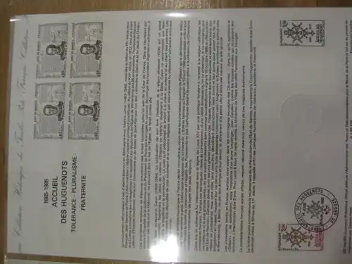 Document Philatelique Officiel - Amtliches Ersttagsblatt ETB der POST:Edikt von Nantes