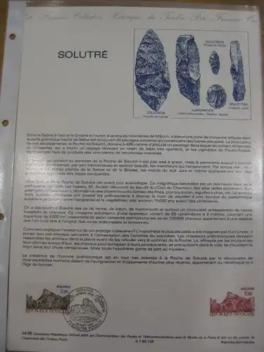 Document Philatelique Officiel - Amtliches Ersttagsblatt ETB der POST:Tourismus: Solutre
