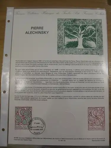 Document Philatelique Officiel - Amtliches Ersttagsblatt ETB der POST:Pierre Alechinsky