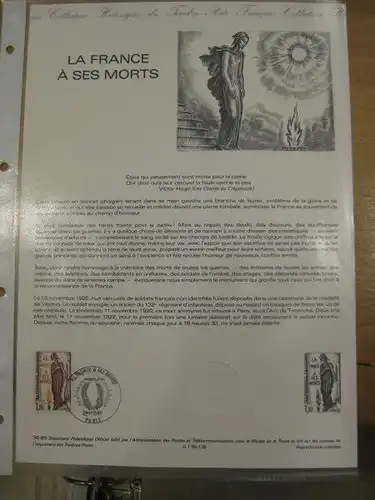 Document Philatelique Officiel - Amtliches Ersttagsblatt ETB der POST:Verstorbenen Gedenken