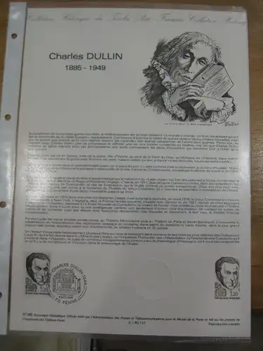 Document Philatelique Officiel - Amtliches Ersttagsblatt ETB der POST:Charles Dullin