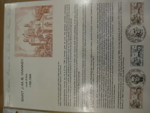 Document Philatelique Officiel - Amtliches Ersttagsblatt ETB der POST:Saint J.-M.-B.-Vianney