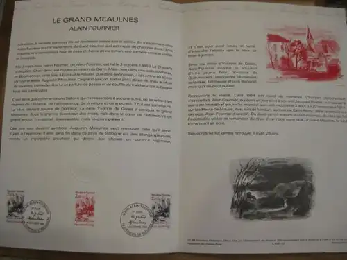 Document Philatelique Officiel - Amtliches Ersttagsblatt ETB der POST:Alain-Fournier