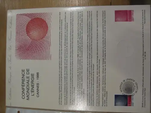 Document Philatelique Officiel - Amtliches Ersttagsblatt ETB der POST:Energie-Weltkonferenz
