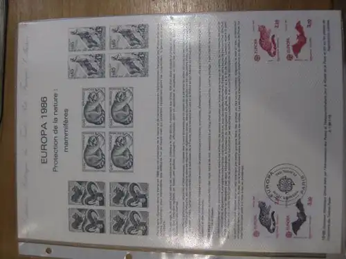 Document Philatelique Officiel - Amtliches Ersttagsblatt ETB der POST: EUROPA 1986