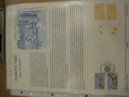 Document Philatelique Officiel - Amtliches Ersttagsblatt ETB der POST: EUROPA 1989