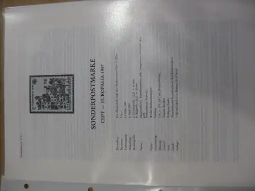 Amtliches Erläuterungsblatt ETB der POST Österreich:EUROPA-CEPT 1987 - EUROPALIA