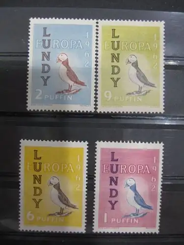 EUROPA-UNION-Mitläufer, CEPT-Mitläufer, Englische Insel-Lokalpost-Marken: LUNDY 1962