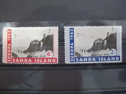 EUROPA-UNION-Mitläufer, CEPT-Mitläufer, Englische Insel-Lokalpost-Marken: Isle of SANDA, Sanda Island 1962
