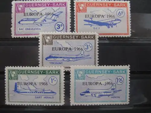 EUROPA-UNION-Mitläufer, CEPT-Mitläufer, Englische Insel-Lokalpost-Marken: Guernsey-Sark 1966