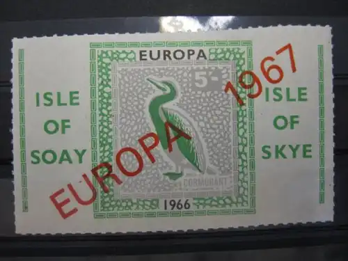 EUROPA-UNION-Mitläufer, CEPT-Mitläufer, Englische Insel-Lokalpost-Marken:Isle of SOAY / Isle of SKYE 1967