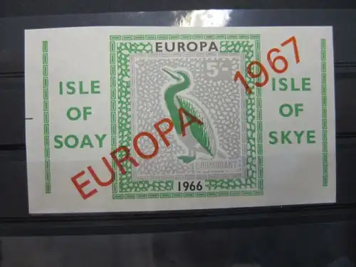 EUROPA-UNION-Mitläufer, CEPT-Mitläufer, Englische Insel-Lokalpost-Marken:Isle of SOAY / Isle of SKYE 1967