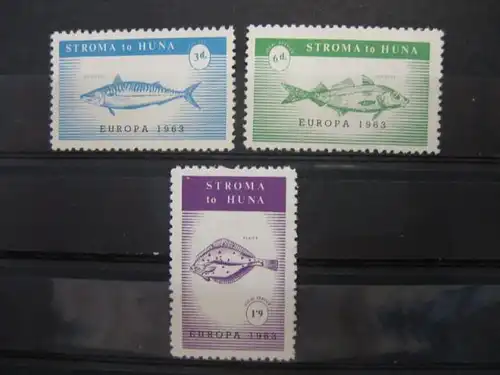 EUROPA-UNION-Mitläufer, CEPT-Mitläufer, Englische Insel-Lokalpost-Marken:Isle of STROMA 1963